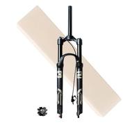 WIQUYBML Fourche à Suspension pour vélo 26 Pouces, 27,5 Pouces et 29 Pouces, en Alliage d'aluminium, Pivot Droit 1 1/8", Fourche Avant à air, débattement de 140 mm, Blocage Rapide.