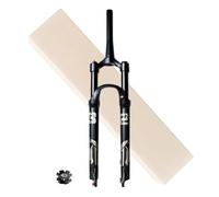 WIQUYBML Fourche à Suspension pour vélo 26 Pouces, 27,5 Pouces et 29 Pouces, en Alliage d'aluminium, Pivot Droit 1 1/8", Fourche Avant à air, débattement de 140 mm, Blocage Rapide.