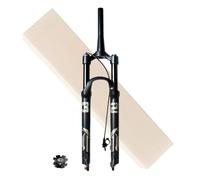 WIQUYBML Fourche à Suspension pour vélo 26 Pouces, 27,5 Pouces et 29 Pouces, en Alliage d'aluminium, Pivot Droit 1 1/8", Fourche Avant à air, débattement de 140 mm, Blocage Rapide.