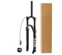WIQUYBML Fourche à Suspension pour vélo 26 Pouces, en Alliage de magnésium ultraléger, Compatible avec Les vélos 27,5/29 Pouces. Réglage du Rebond : 120 mm. Pivot Droit de 28,6 mm.
