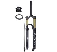 WIQUYBML Fourche à Suspension VTT 26/27,5/29 Pouces, Fourche Avant à air, Pivot Conique 28,6 mm, contrôle de la Ligne d'épaulement, débattement 100 mm, axe QR 9 x 100 mm