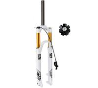 WIQUYBML Fourche Avant à air pour VTT 26'' 27,5'' 29'', Commande Manuelle à Distance, sans Filetage, débattement 1-1/8", axe traversant 120 mm, axe à Serrage Rapide 9 mm