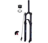 WIQUYBML Fourche Avant de VTT 26/27,5/29 Pouces, Suspension réglable, Pivot Droit 28,6 mm, débattement 120 mm, Blocage Manuel à Distance 9x100 mm.