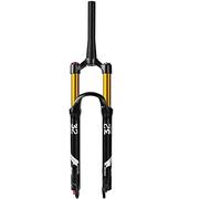 WIQUYBML Fourche Avant VTT à air, débattement de 140 mm, diamètre 26/27,5/29 Pouces, Pivot Droit/Conique de 1-1/8 Pouce, réglage du Rebond, Frein à Disque, axe QR 9 mm, diamètre 26 Pouces.