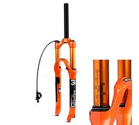 WIQUYBML Fourche de Suspension VTT 26/27,5/29 Pouces, Ressort pneumatique Droit, débattement 1-1/8", Frein à Disque Avant HL RL 105 mm, Blocage QR 9 mm (Couleur : Commande à Distance, Taill