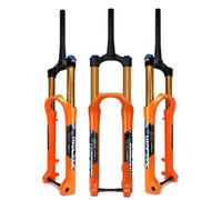 WIQUYBML Fourche de VTT de Descente 27,5/29 Pouces, Fourche à Suspension pneumatique Conique 1-1/2", Frein à Disque Avant 180 mm, axe traversant 15 x 110 mm, Amortissement en détente