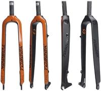 WIQUYBML Fourche Rigide de vélo en Carbone, Fourche Avant pour Freins à Disque VTT, Accessoires Droits E, 27,5