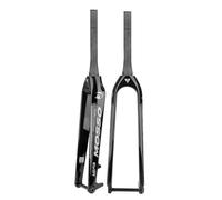 WIQUYBML Fourche Rigide pour VTT 27,5"/29" avec Tube Conique 1-1/2" sans Filetage, Frein à Disque Avant, axe traversant 110 x 15 mm, fourches rigides Ultra-légères en Fibre de Carbone