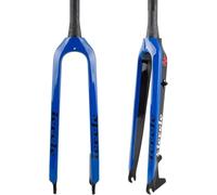 WIQUYBML Fourche Rigide VTT en Fibre de Carbone, Freins à Disque, axe Conique 1-1/2", axe Avant à Serrage Rapide 9 mm, Bleue, 29 Pouces