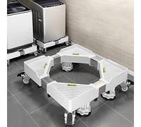 WIQUYBML Lave-Linge à Base Mobile et réglable multifonctionnelle, avec roulettes pivotantes, Patins Anti-Vibrations et Tapis Anti-Vibrations, pour sèche-Linge et réfrigérateur.