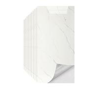 WIQUYBML Lot de 50 Stickers Imitation marbre, épais et Auto-adhésifs, pour crédence Murale imperméable, faciles à Poser et à décoller, en Vinyle Blanc, pour Salle de Bain, Cuisine, Salon, 6