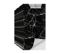 WIQUYBML Lot de 50 Stickers muraux Effet marbre, épais et Auto-adhésifs, imperméables, pour crédence de Salle de Bain, Cuisine ou Salon. Couleur : Noir, 60 x 30 cm. Faciles à Poser et à déc