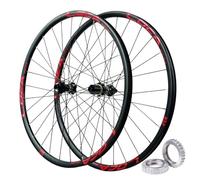 WIQUYBML Paire de Roues VTT 26/27,5/29 Pouces, Alliage d'aluminium, Frein à Disque à Blocage Central, axe traversant Avant 15 x 100 mm, arrière 12 x 142 mm, pour pneus de 1,25 à 2,125 Pouces