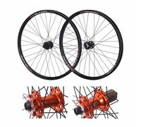 WIQUYBML Paire de Roues VTT 26/27,5/29 Pouces, Jantes à Frein à Disque pour Dirt Jump/XC/AM, pneus 1,9-2,8 Pouces (moyeu Rose, 26 Pouces arrière 12 x 150 mm)