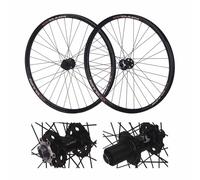 WIQUYBML Paire de Roues VTT 26/27,5/29 Pouces, Jantes à Frein à Disque pour Dirt Jump/XC/AM, pneus 1,9-2,8 Pouces (moyeu Rose, 26 Pouces arrière 12 x 150 mm)