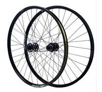WIQUYBML Paire de Roues VTT 26" en Alliage d'aluminium, 27,5/29 Pouces, 32 Trous, moyeux Avant, 2 arrière, 4 roulements, axe traversant/Blocage Rapide, Compatible avec pneus 1,5-3,0