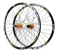 WIQUYBML Paire de Roues VTT 27,5/29 Pouces, 26 Pouces, Jantes Alliage Double paroi à Blocage Rapide, axe traversant 32 Trous, 2 roulements Avant et 4 roulements arrière, Freins à Disque.