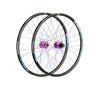 WIQUYBML Paire de Roues VTT 29" en Alliage d'aluminium, Jantes 2 Couches, Freins à Disque, Blocage Rapide, 28 Trous, 2 roulements à l'avant et 4 à l'arrière, moyeux compatibles Cassette 7-1