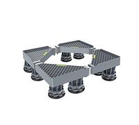 WIQUYBML Socle réglable à roulettes pour Lave-Linge, Chariot Universel Robuste pour réfrigérateur (Largeur 53-83 cm), Support Mobile pour Lave-Linge et sèche-Linge, Double Support