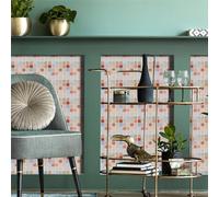 WIQUYBML Stickers carrelage Effet marbre Rouge et Vert, adhésifs en PVC, résistants et imperméables, pour Murs, sols et Cuisines/salles de Bain, 10 x 10 cm (60 pièces).