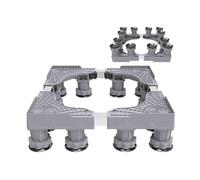 WIQUYBML Support réglable pour Lave-Linge et réfrigérateur avec roulettes universelles, Base surélevée pour sèche-Linge et réfrigérateur, Robuste, Gris, 12 Pieds, Facile à déplacer