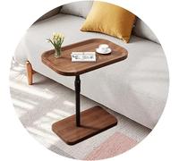 WIQUYBML Table d'appoint en Forme de C, Table Basse pivotante à 360°, Plateau TV pour canapé, Table Basse pour Petits espaces, Table de Chevet à Hauteur réglable