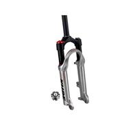 WIQUYBML VTT 20 Pouces, Fourche BMX Droite 1-1/8", Pliable, débattement 75 mm, Freins à Disque, Blocage Manuel QR 9 x 100 mm (Argent)