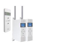 WIR elektronik, eWickler eW540-M, 2 enrouleur de ceinture électrique + 1 télécommande FB-9 pour sangle de 12-15 mm, montage en saillie, jusqu'à 9 kg, avec prise d'alimentation (2 fenêtres)