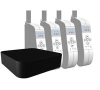 WIR elektronik eWICKLER eW930-F Kit radio standard avec enrouleur de sangle électrique + pont mat V7 mini pour sangle de 17-23 mm, montage en saillie, jusqu'à 45 kg, Smart Home (4 fenêtres)