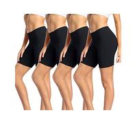 wirarpa Anti Frottement Cuisse Femme Short sous Robe Panty Coton Shorty Lot de 4 Noir Taille L