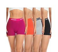 wirarpa Boxer Femme Coton Shorty Anti Frottement Shorts Caleçons Femmes 3'' Inseam Lot de 4 Multicolor Taille 2XL