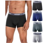 wirarpa Boxer Homme Caleçon Hommes Modal Doux Confortable Trunk sans Etiquette Lot de 4 Multicolore Taille L