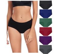 wirarpa Culotte Femme Coton Slip Femme Confortable Culottes Doux Lot de 6 Multicolor Taille M