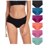 wirarpa Culotte Femme Coton Slip Femme Confortable Culottes Doux Lot de 6 Multicolor Taille XL