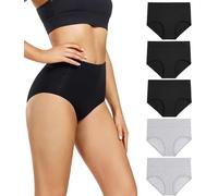 wirarpa Culotte Femme Coton Taille Haute Slips Lot de 5 Multicolore Taille 3XL