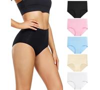 wirarpa Culotte Femme Coton Taille Haute Slips Lot de 5 Multicolore Taille 4XL