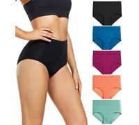 wirarpa Culotte Femme Coton Taille Haute Slips Lot de 5 Multicolore Taille M