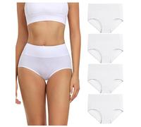 wirarpa Culottes Coton Taille Haute pour Femmes ,Blanc,Medium (40/42/44)