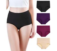 wirarpa Culottes Femme Lot de 4 Taille Grande Haute Slips Femmes Comfort sous-Vêtements Multipack Lot de 4 Taille 2XL