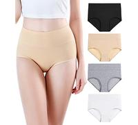 wirarpa Culottes Gainante Femme Fin Microfibre Lot de 4 Taille Grande Haute Slips Femmes Comfort Invisible sans Couture,Multicolore,XL