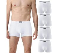 wirarpa Hommes Trunk Lot de 4 Boxers Courts en Coton Blanc Taille XXL
