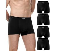 wirarpa Hommes Trunk Lot de 4 Boxers Courts en Coton Noir Taille XXL