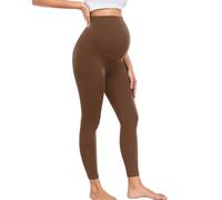 wirarpa Leggings de maternité Taille Haute Pantalon de maternité Opaque Leggings de Grossesse Elastique Souple Maternité Mode Maison Yoga Sport Brun Taille XL
