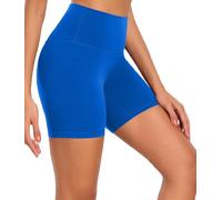 wirarpa Short de Sport Cycliste Femme Taille Haute Legging Court Yoga Running Fitness Shorty sous Robe Anti Frottement Cuisse Bleu Vif Taille L