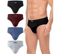wirarpa Slip Homme Coton Doux sous-Vêtements Confortable Slips Hommes Lot de 4 Multicolore Taille M