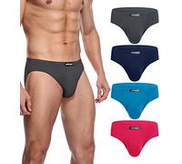 wirarpa Slip Homme Elasticité Microfibre sous Vetement Multicolor Lot de 4 Taille 2XL
