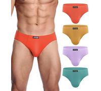 wirarpa Slip Homme Elasticité Microfibre sous Vetement Multicolore Lot de 4 Taille L