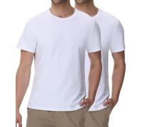 wirarpa T-Shirt Coton Hommes Classics Tee Round Neck Lot de 2 Blanc Taille XXL