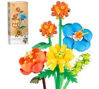Wirbier Kit Créatif de Fleurs Éternelles en Briques - Bouquet Décoratif DIY pour Adultes, Décoration Élégante pour Salon/Bureau, Cadeau Original (Anniversaire/Fête des Mères/Noël)