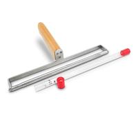 Wire Bar Wet Film Applicator, Stainless Steel Rod Coater Ink Scraping Bar, with Hand Shank, Coater Film Width 200mm, for Measuring Hiding Power of Paint for Varnishes Glue Paint Ink(10um)